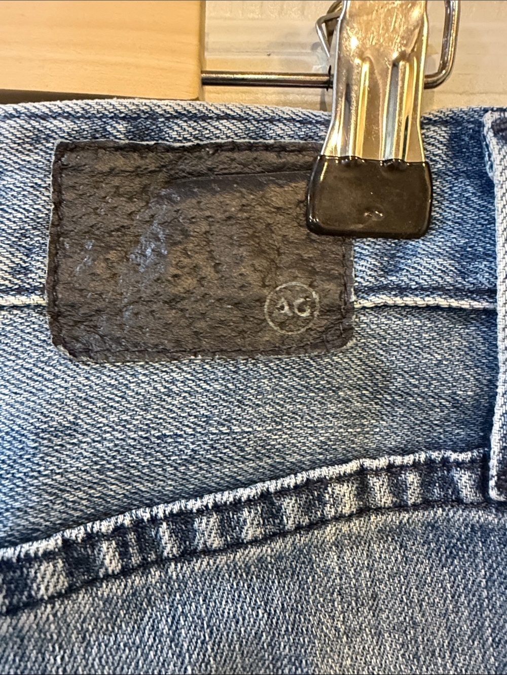 Ag Adriano Goldschmied Cropped Wide-Leg Jeans in Light Blue - Picture 9 of 11